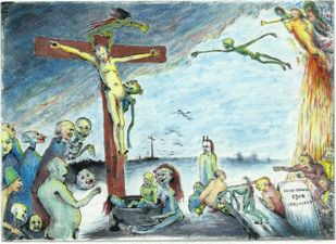Jesus pa korset - Inperert av James Ensor 1997